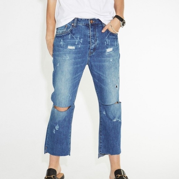 One Teaspoon Hooligans Pacifica Cropped Distressed - Picture 4 of 6